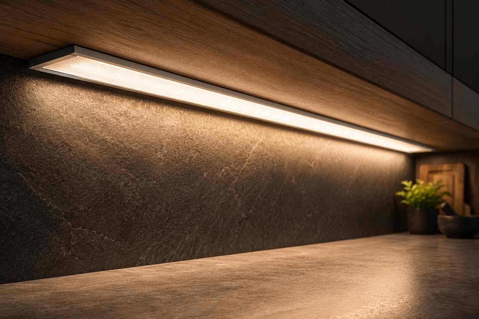 Difuzor AL profilu NAL20 V30 2m - příklad instalace v profilu s LED páskem